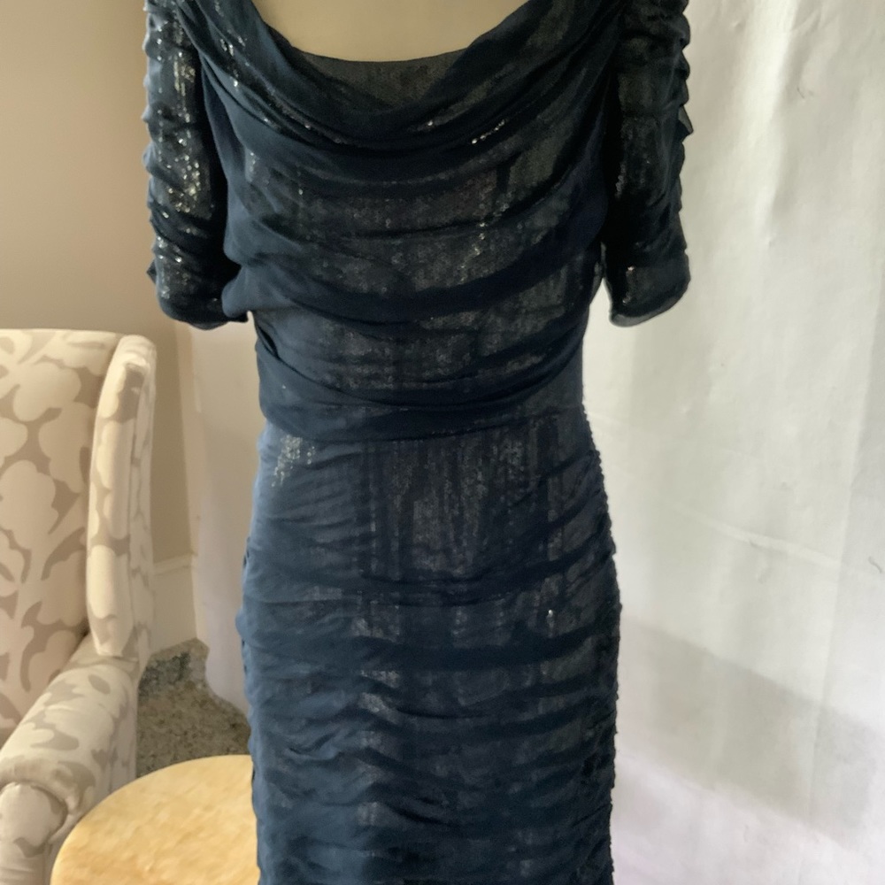 Navy cocktail dress sequins